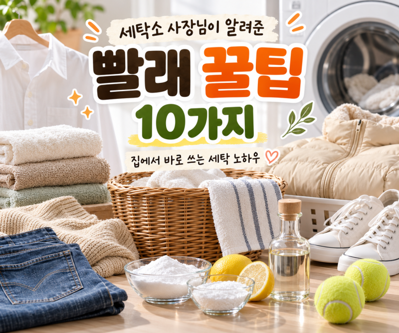 세탁소 사장님이 알려주는 빨래 꿀팁 10가지? 흰옷·얼룩·패딩·수건 세탁법 팩트체크 총정리
