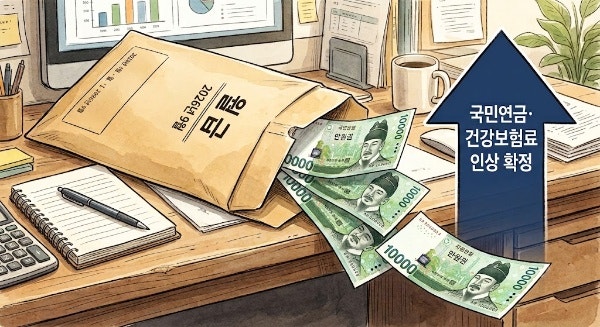 2026년 국민연금·건강보험료 인상 확정, 내 월급은 얼마나 줄어들까? 연봉별 실수령액 총정리....
