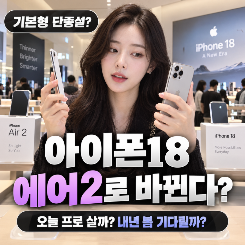 일반 아이폰18 단종설? 애플 아이폰 에어2 출시 루머와 구매 가이드!