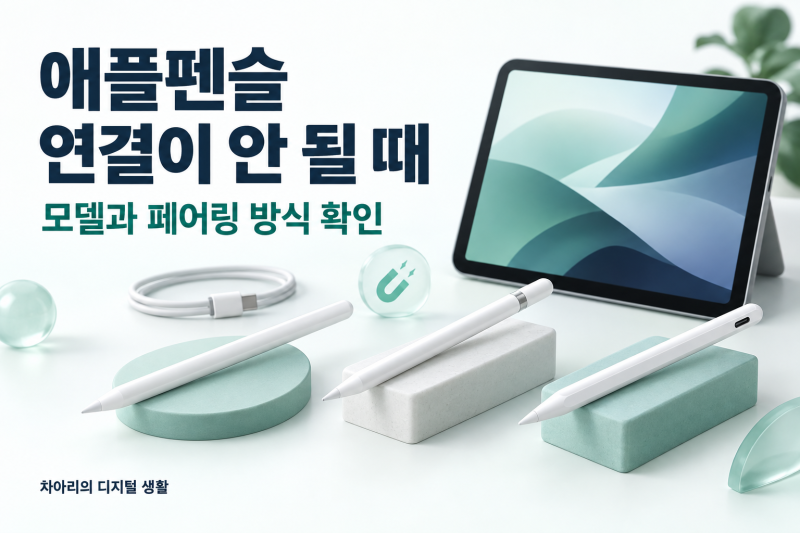 애플펜슬 아이패드 연결 안 될 때: 모델 호환성과 페어링 방식부터 확인하기