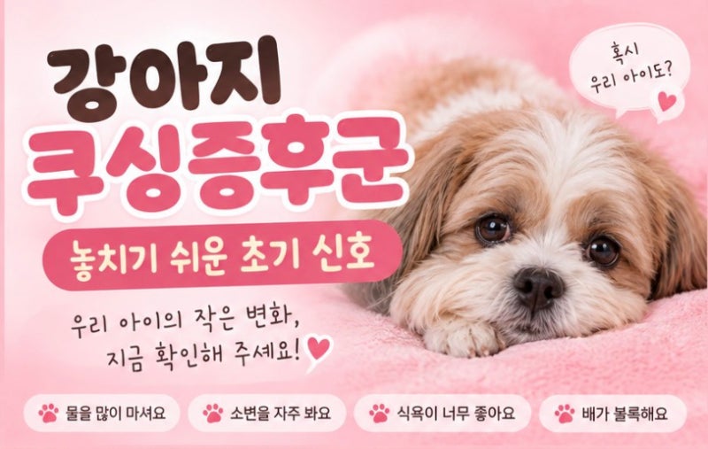 강아지 쿠싱증후군 초기증상, 놓치기 쉬운 7가지 신호