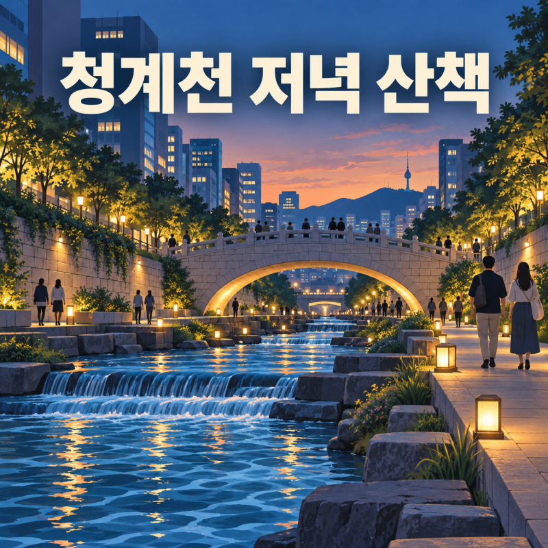 청계천 저녁 산책, 코스 3곳과 출발 전 통제 확인 방법