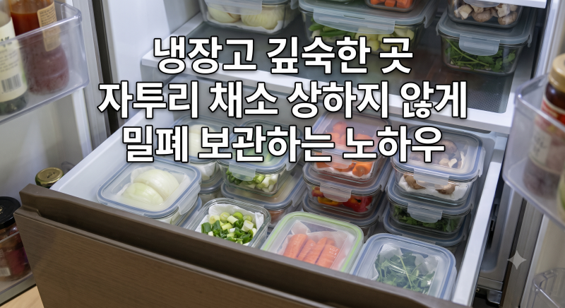 냉장고 야채칸의 비극은 이제 그만! 자투리 채소 한 달도 거뜬한 완벽 밀폐 보관 노하우