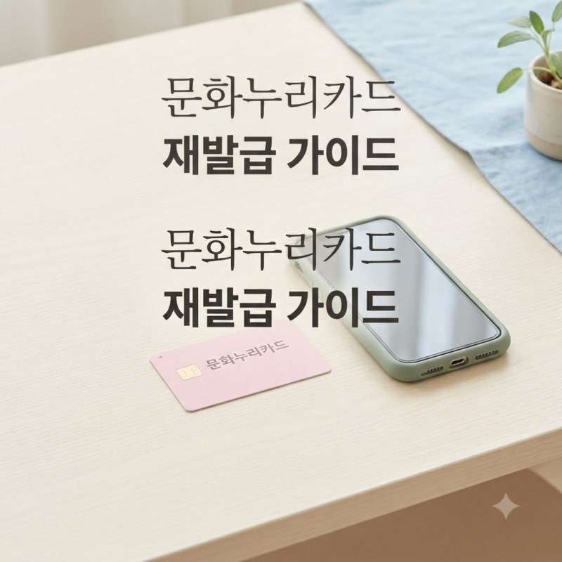 주민센터 갔다가 헛걸음?.. 문화누리카드교체발급 전 꼭 확인해야 할 이 번호