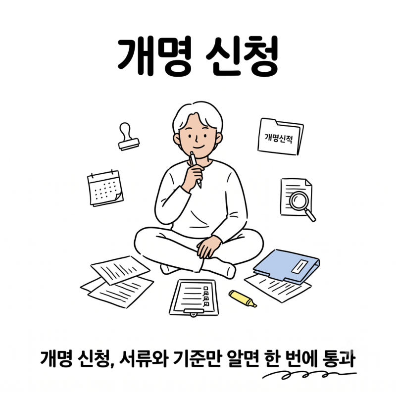 가정법원 개명 허가 기준 체크리스트, 보정명령 없이 통과하는 신청서 작성법