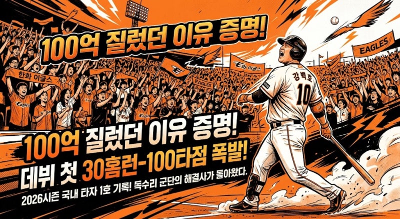 한화가 100억 안 아까운 이유? 강백호가 '김도영보다 먼저' 달성한 대기록의 정체는?