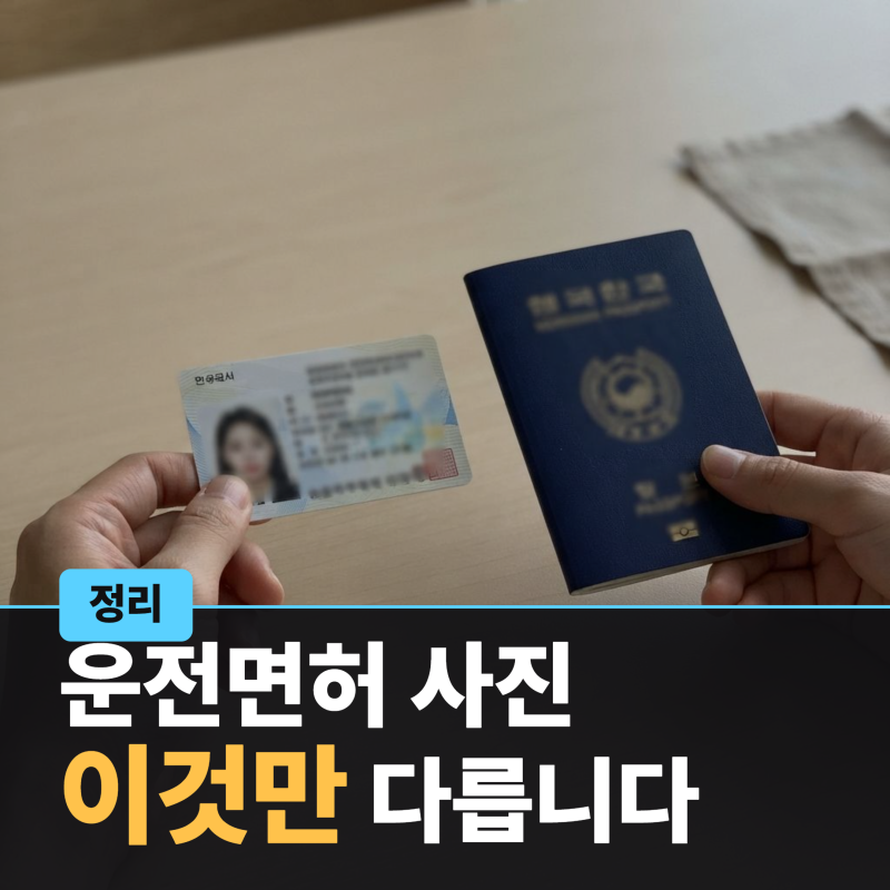 운전면허증사진규격, 여권 사진과 다른 점은 무엇일까?