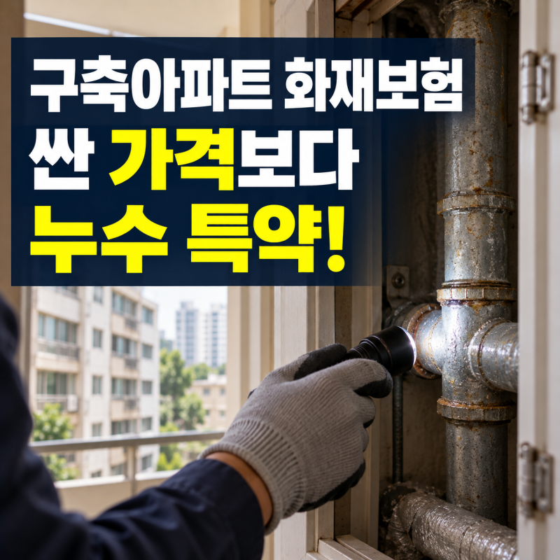 구축아파트 화재보험 추천, 싼 가격보다 누수 특약이 먼저인 이유｜코가이 누수보험 설명서 ....