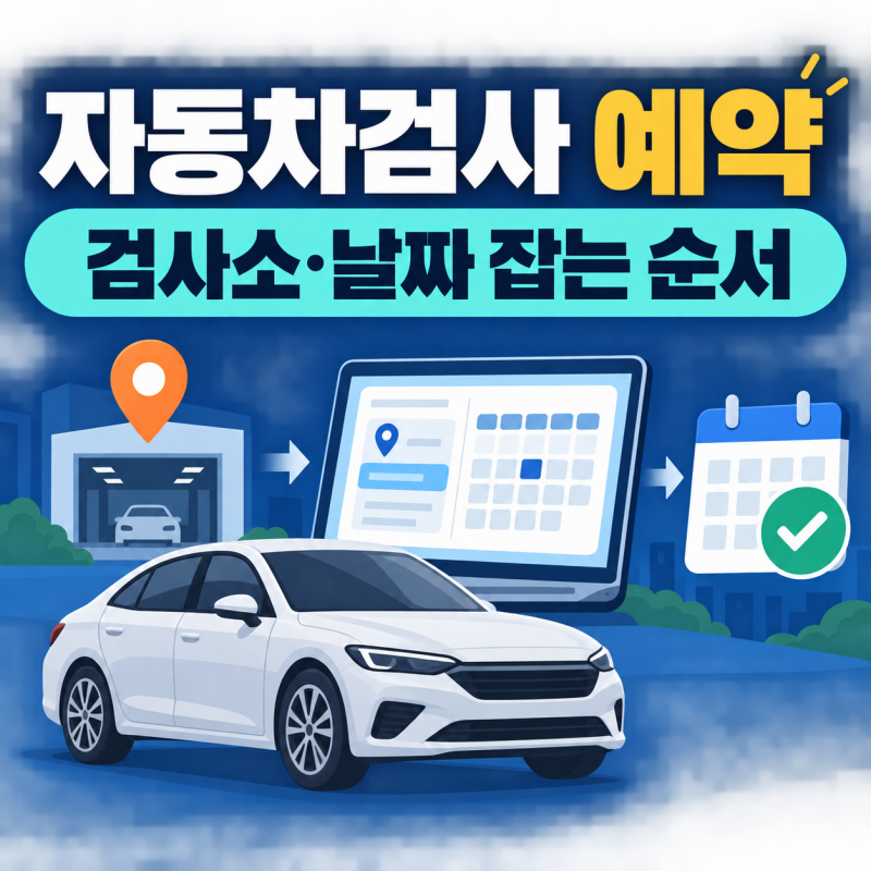 자동차검사 예약, 사이버검사소에서 검사소·날짜 잡는 순서