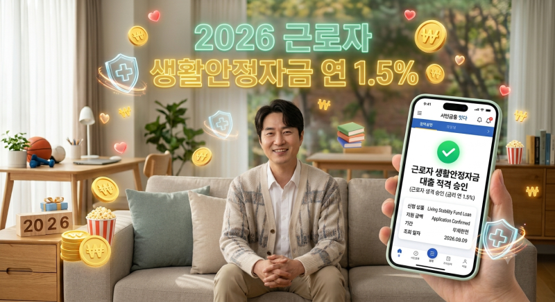 저소득 근로자·프리랜서 필수 체크! 2026년 근로복지공단 생활안정자금 8가지 목적별 신청법