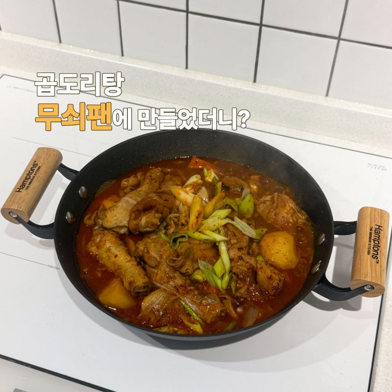 햄튼 무쇠팬 28cm 양수웍으로 곱도리탕 만들어보니