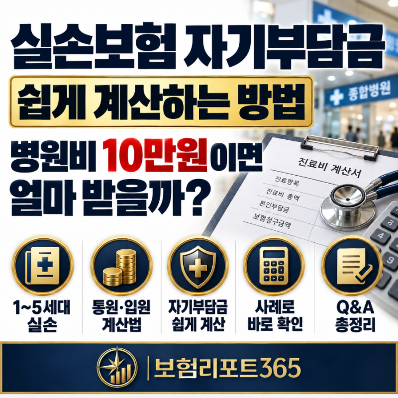 실손보험 자기부담금 쉽게 계산하는 방법