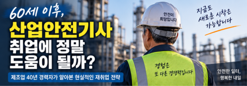 60대에 산업안전기사 따면 취업 가능할까? 실제 채용시장으로 확인