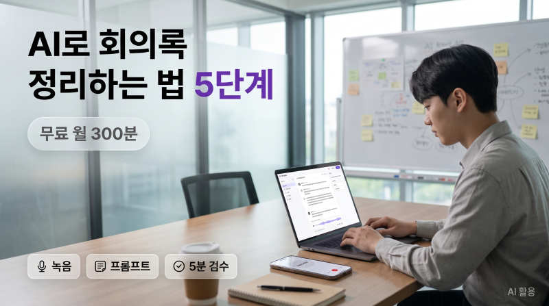 AI로 회의록 정리하는 법 5단계 (클로바노트·챗GPT 활용)