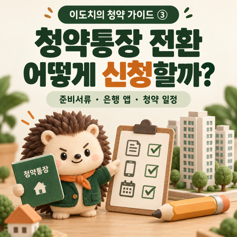 청약통장 전환 신청 어떻게 할까?｜준비서류·은행 앱·청약 일정 확인사항