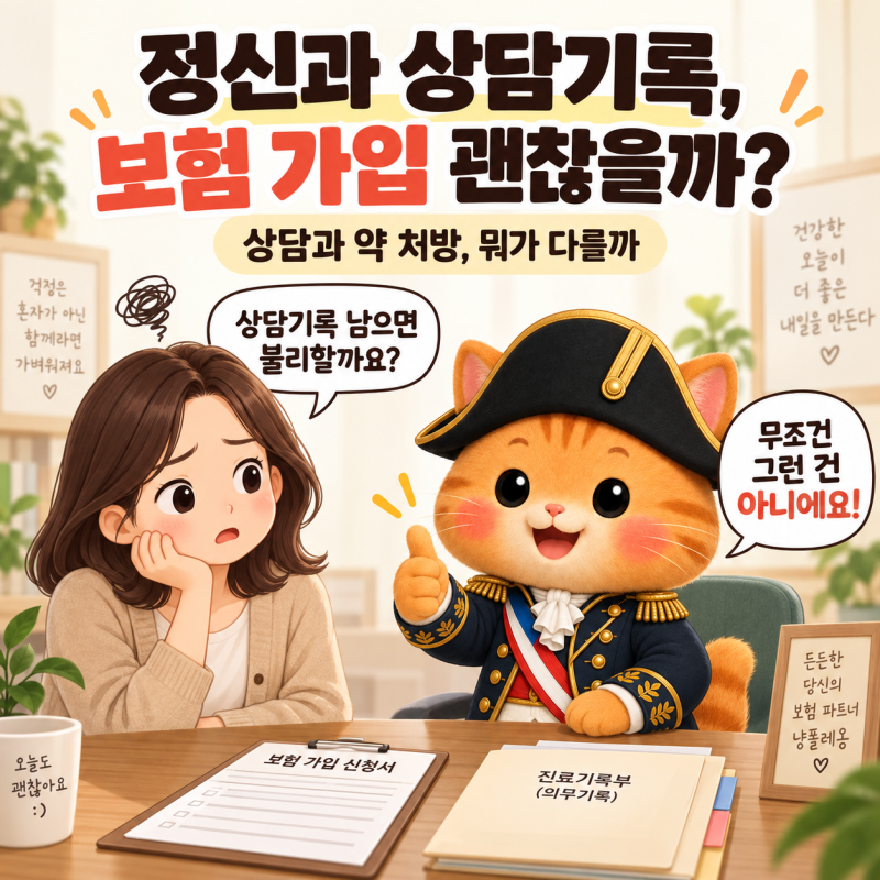 정신과 상담기록, 보험 가입에 영향 있을까? 상담과 약 처방의 차이