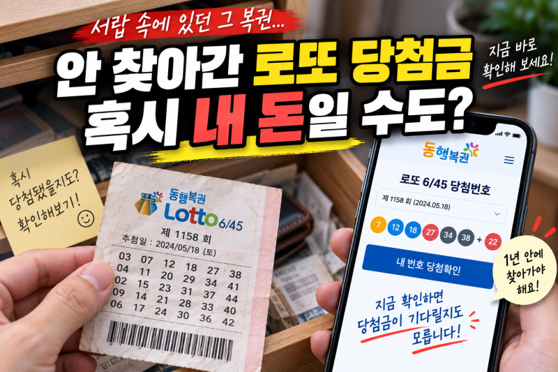 혹시 나도 당첨자? 로또 미수령 당첨금 조회하는 방법