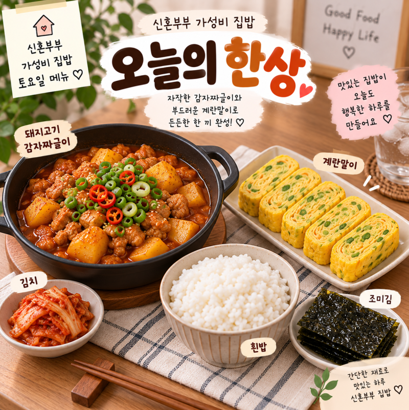 돼지고기 감자짜글이 레시피｜밥도둑 신혼부부 가성비 집밥