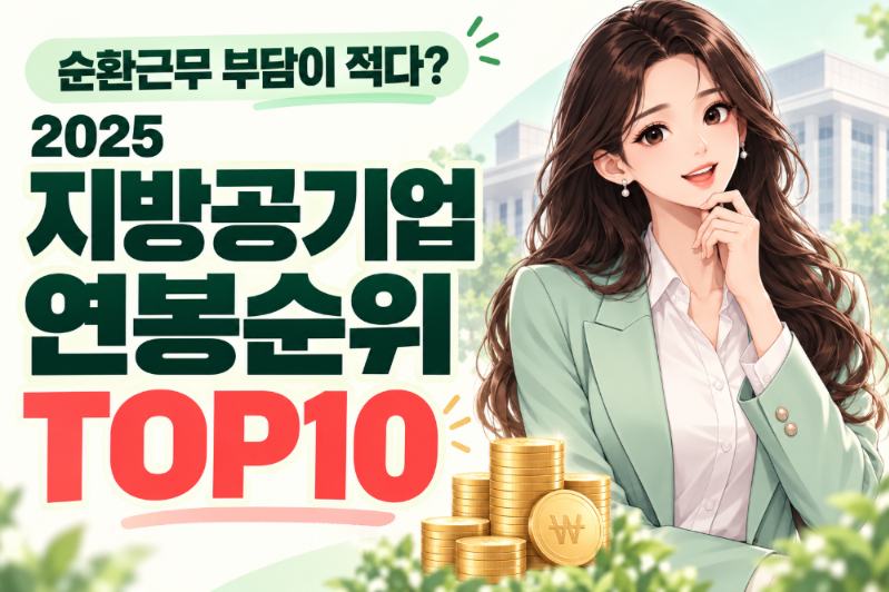 공기업인데 순환근무 부담이 적다? 2025 지방공기업 연봉순위 TOP10