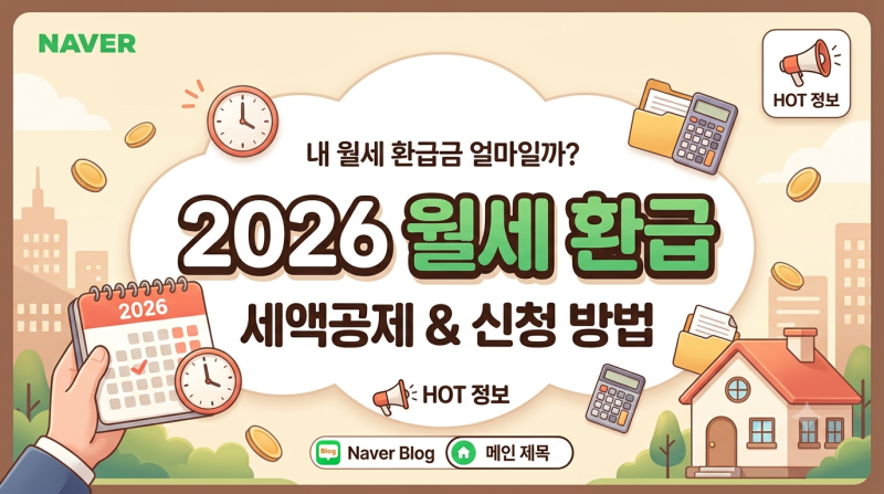 2026 월세 세액공제 조건 총정리｜월세 환급받는 방법과 신청방법