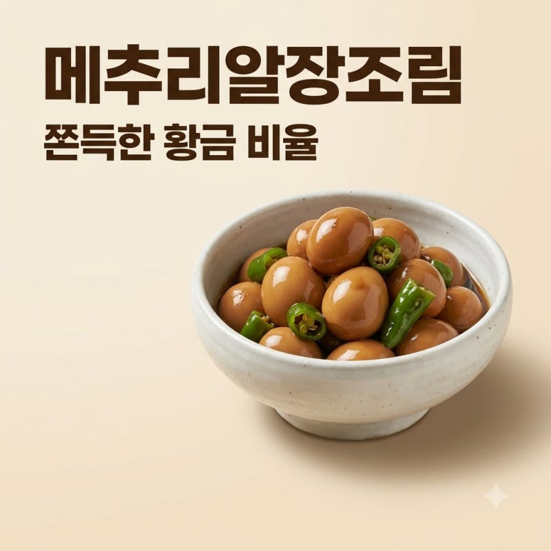 메추리알장조림 쫀득한 간장 양념 비율과 황금 레시피 총정리