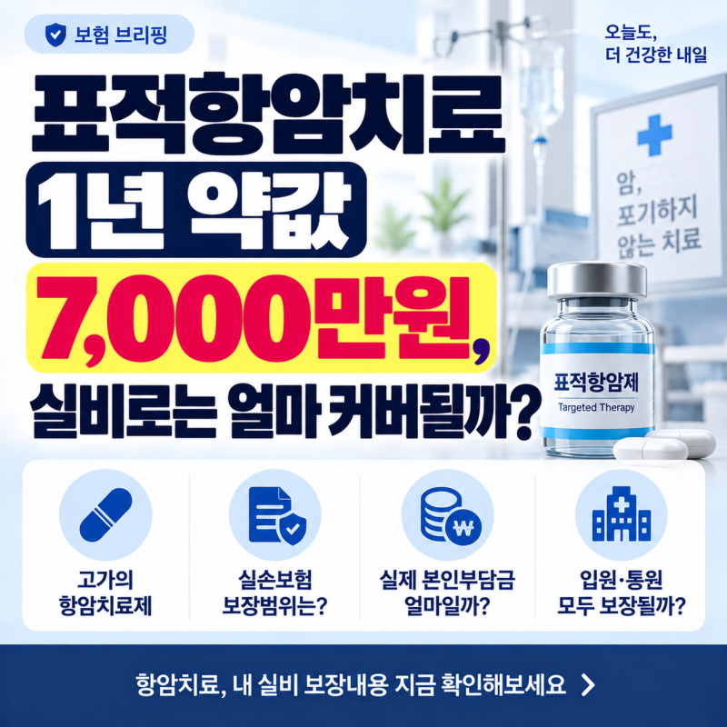 표적항암치료비 실비 한도 20~30만원 나머지는 누가 낼까"