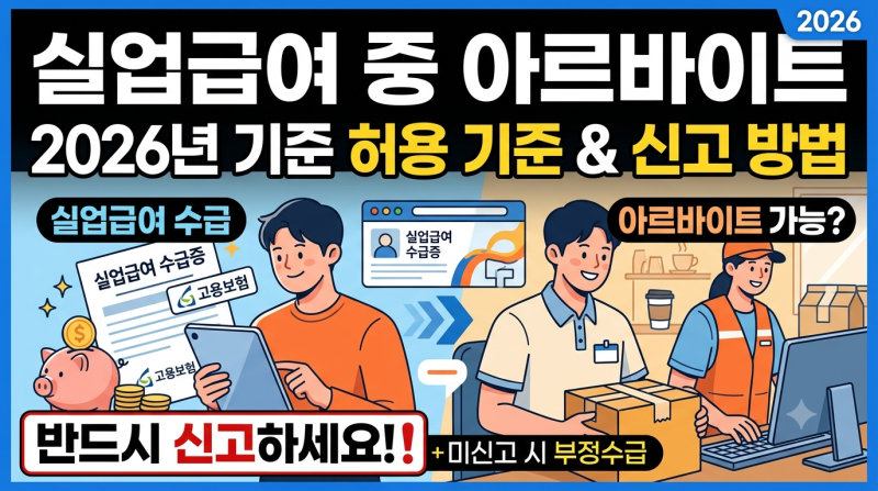 실업급여 수급 중 아르바이트 가능한가 (신고 방법·부정수급 주의)