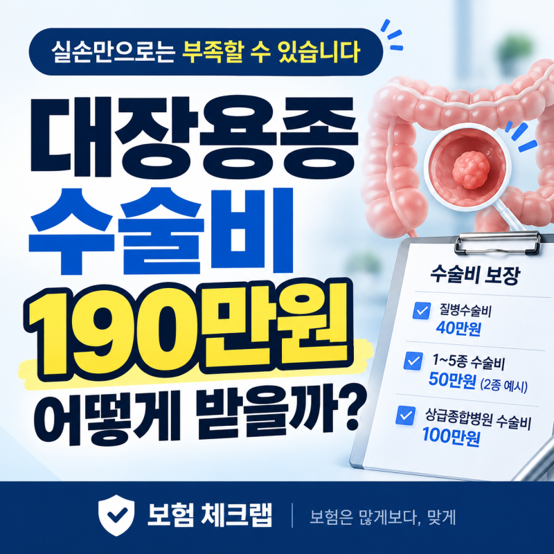 대장용종 수술비 190만원, 어떻게 받을까?