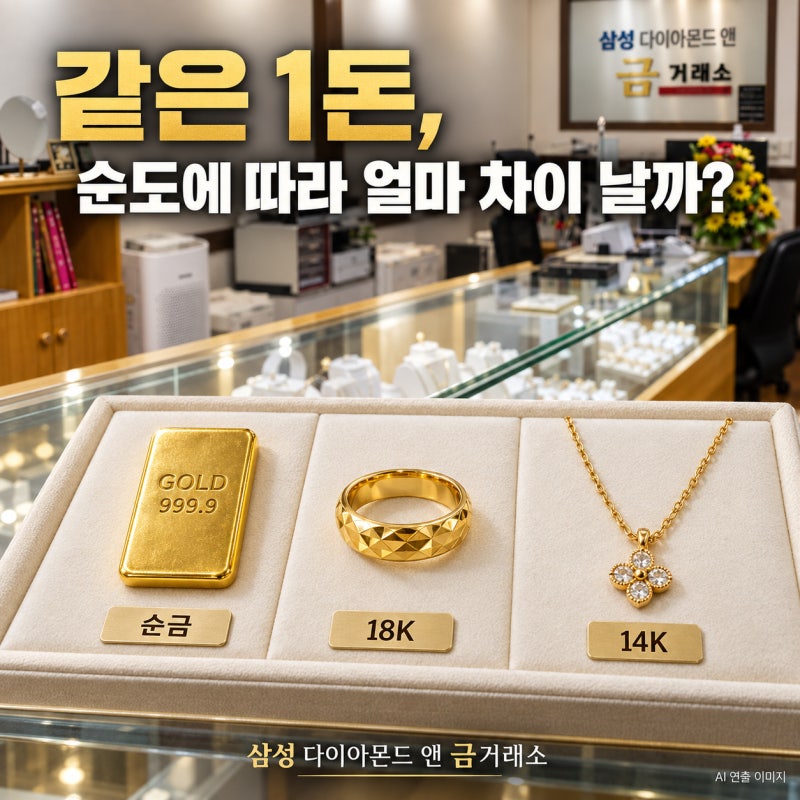 금값시세 오늘 얼마? 같은 1돈인데 순금·18K·14K 팔면 얼마 차이 날까