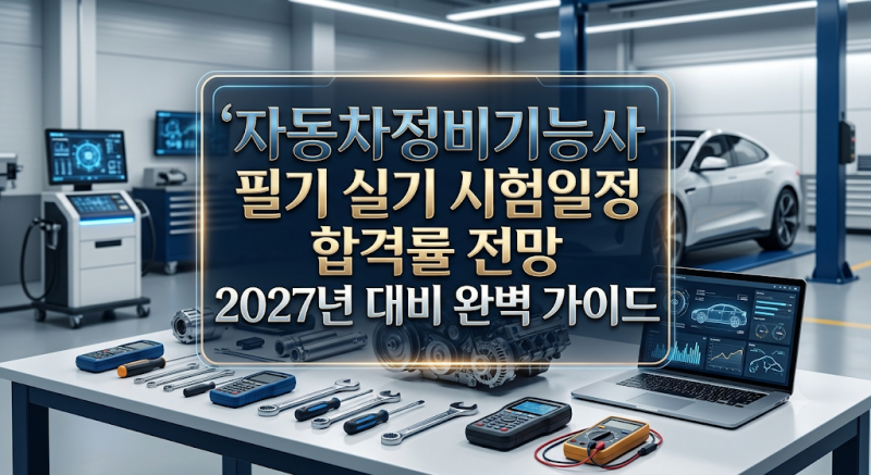 자동차정비기능사 필기 실기 시험일정 합격률 전망 2027년 대비 완벽 가이드