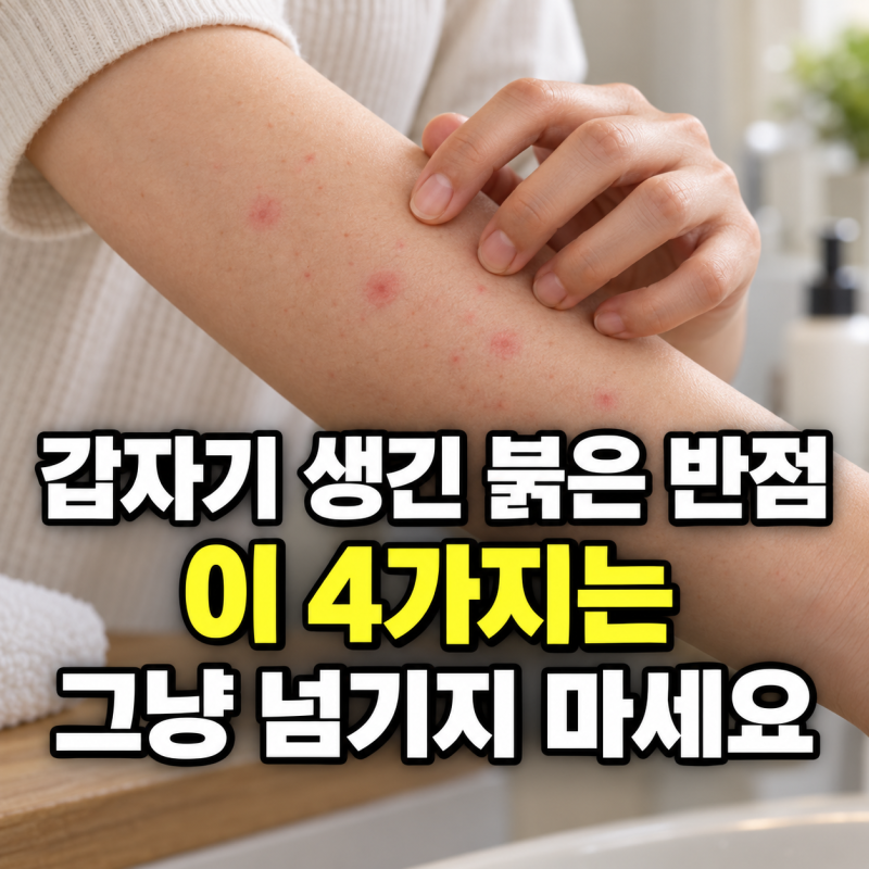 “몸에 붉은 반점이 갑자기 생겼다면?” 그냥 넘기지 말아야 할 경우 4가지