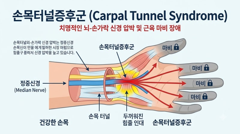 "손목이 찌릿하고 손가락 감각이 무뎌지는 순간, 그저 단순 관절통으로 넘기고 계십니까?"