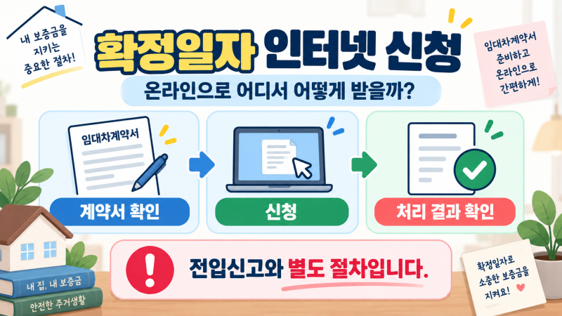 확정일자 인터넷 신청방법, 전세·월세 계약 후 어디서 어떻게 받을까?