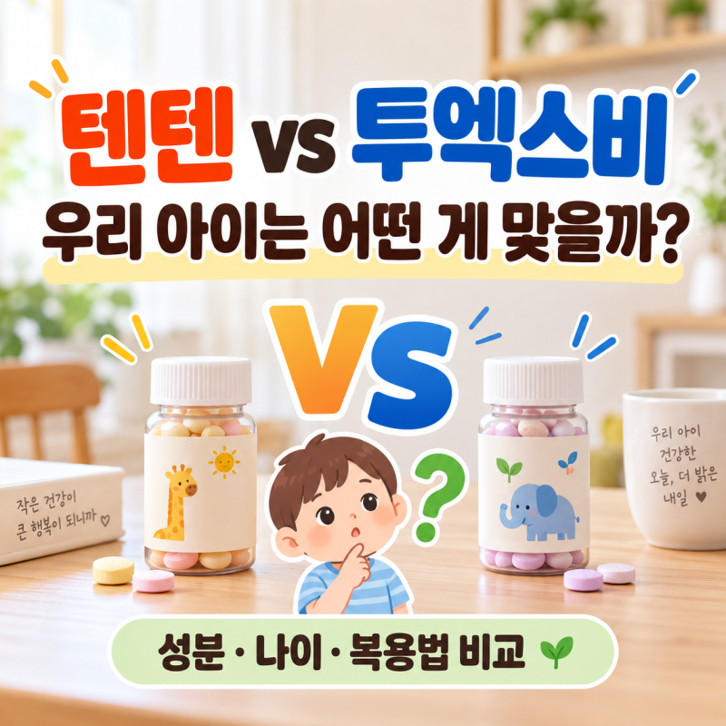 텐텐과 투엑스비 츄어블 차이, 우리 아이는 어떤 게 맞을까?
