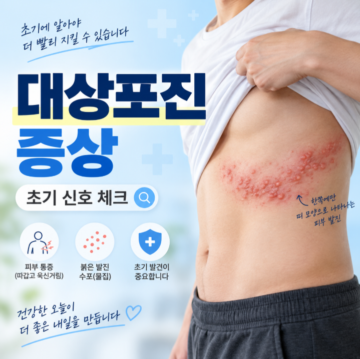 대상포진 증상, 물집보다 먼저 오는 신호? 한쪽 통증과 초기 변화