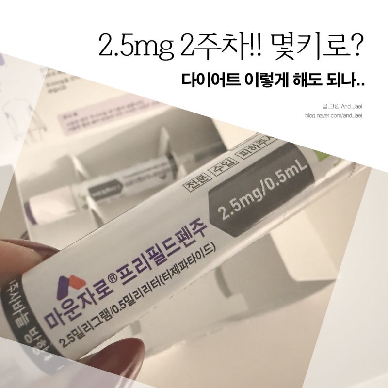 마운자로 2.5mg 2주 차 갑상선 저하증 몇 킬로?