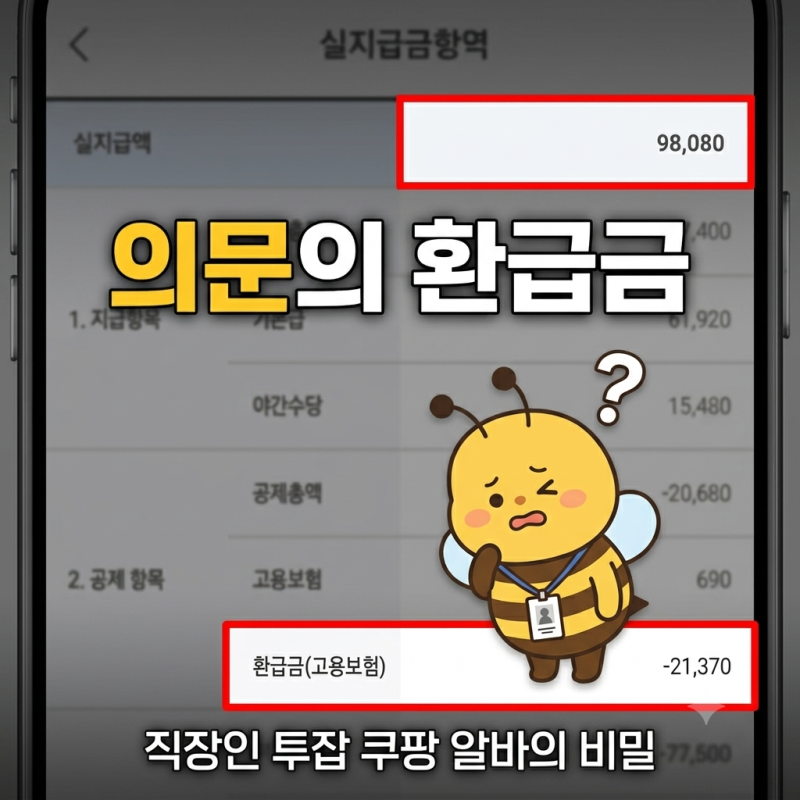 쿠팡 알바 명세서에 찍힌 의문의 환급금, 직장인 투잡러가 고용보험료 전액 돌려받은 이유