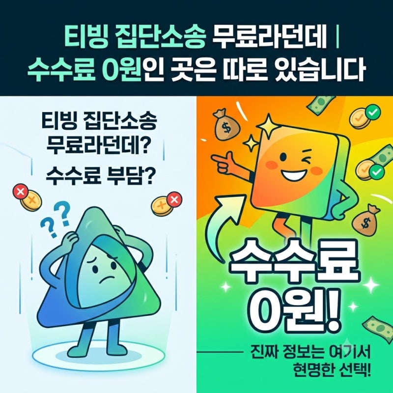티빙 집단소송 무료라던데 | 수수료 0원인 곳은 따로 있습니다
