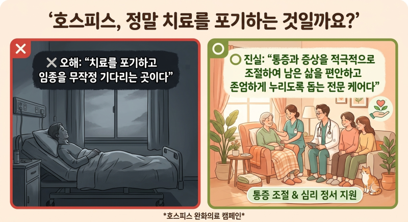 "치료를 포기하는 건가요?" 요양병원에서의 호스피스, 존엄한 마무리를 위한 따뜻한 동행