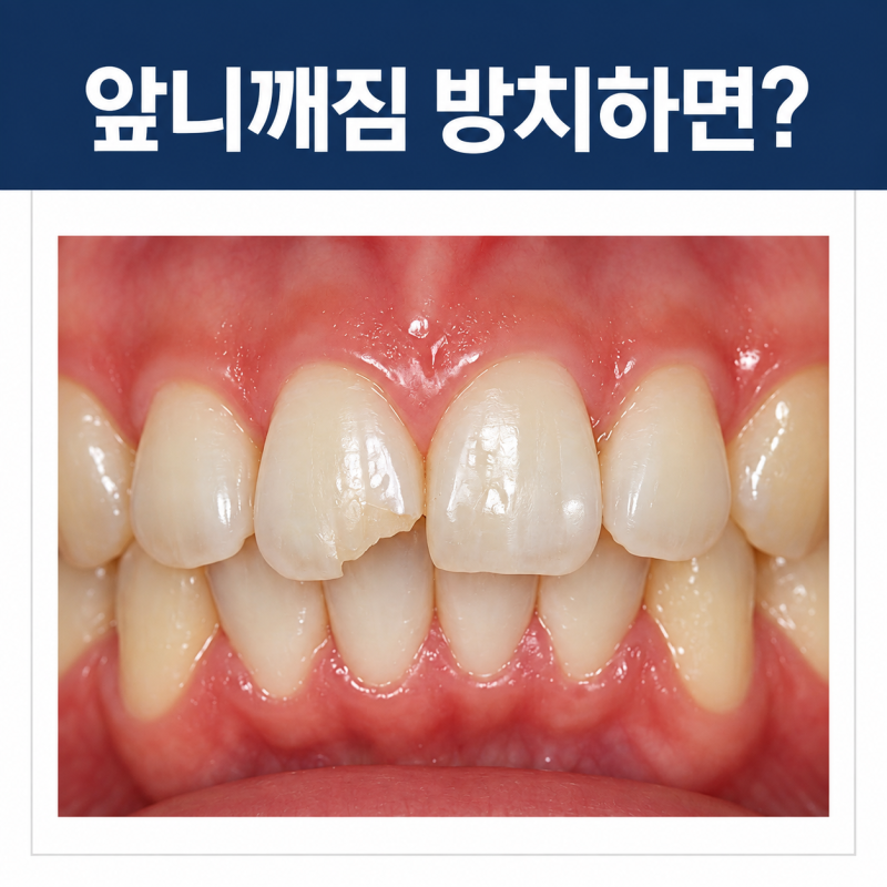 앞니깨짐 치아파절 방치하면? 상황별 치료 방법 정리