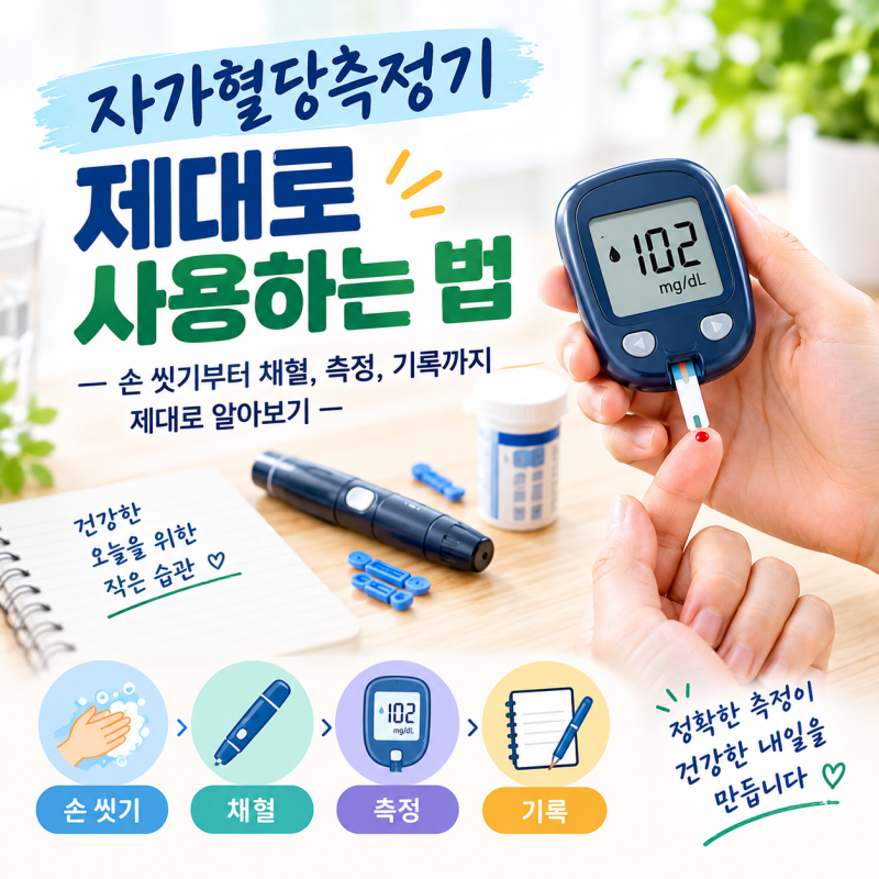 자가혈당측정기 제대로 사용하는 법 — 손 씻기부터 채혈, 측정, 기록까지 제대로 알아보기