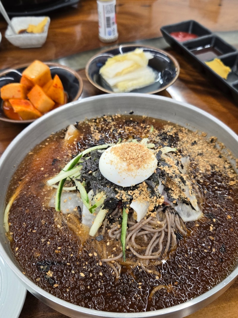 강릉송정메밀막국수 물막국수 치킨 갈비탕 후기