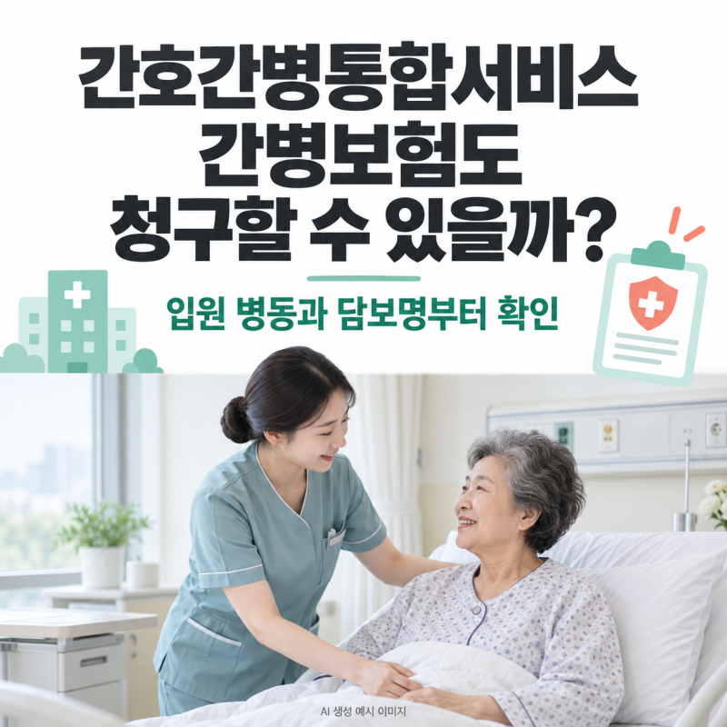 간호간병통합서비스 보험금, 간병인 사용일당 청구 전 확인할 3가지