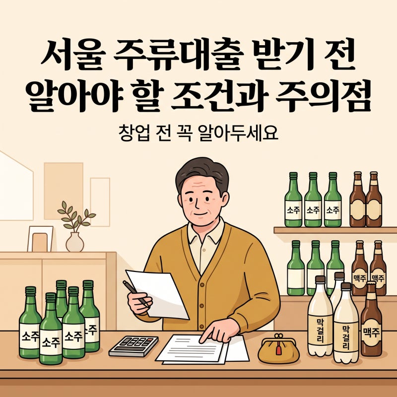 서울 주류대출 받기 전 알아야 할 조건과 주의점 총정리