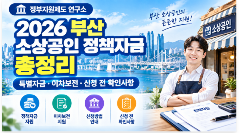 2026 부산 소상공인 정책자금 총정리｜지원대상·한도·이차보전·신청 전 확인사항