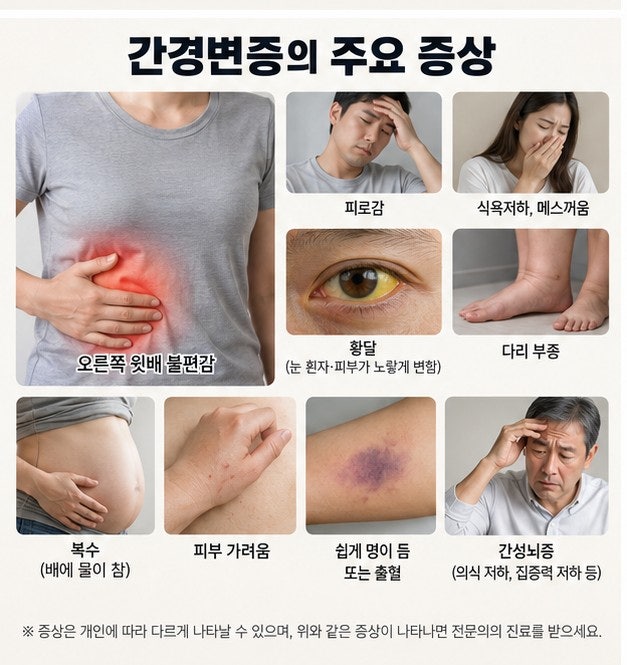 간경변증(간경화) 초기증상, 원인, 검사, 치료, 합병증 등 총정리