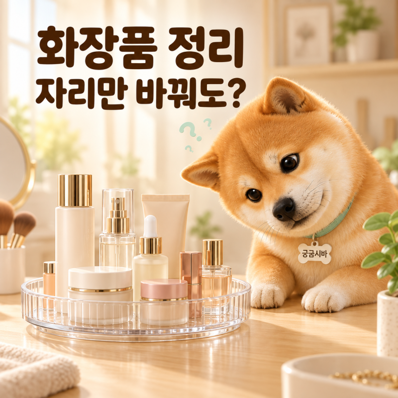 다이소 회전 트레이 후기｜같은 화장품도 놓는 자리에 따라 달랐어요