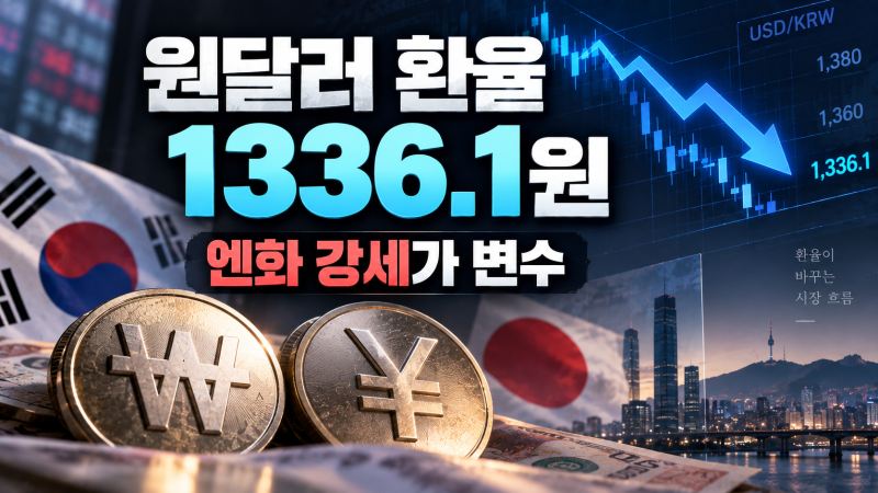 원달러 환율 1336.1원까지 하락, 엔화 강세와 BOJ 금리인상 기대가 만든 변화