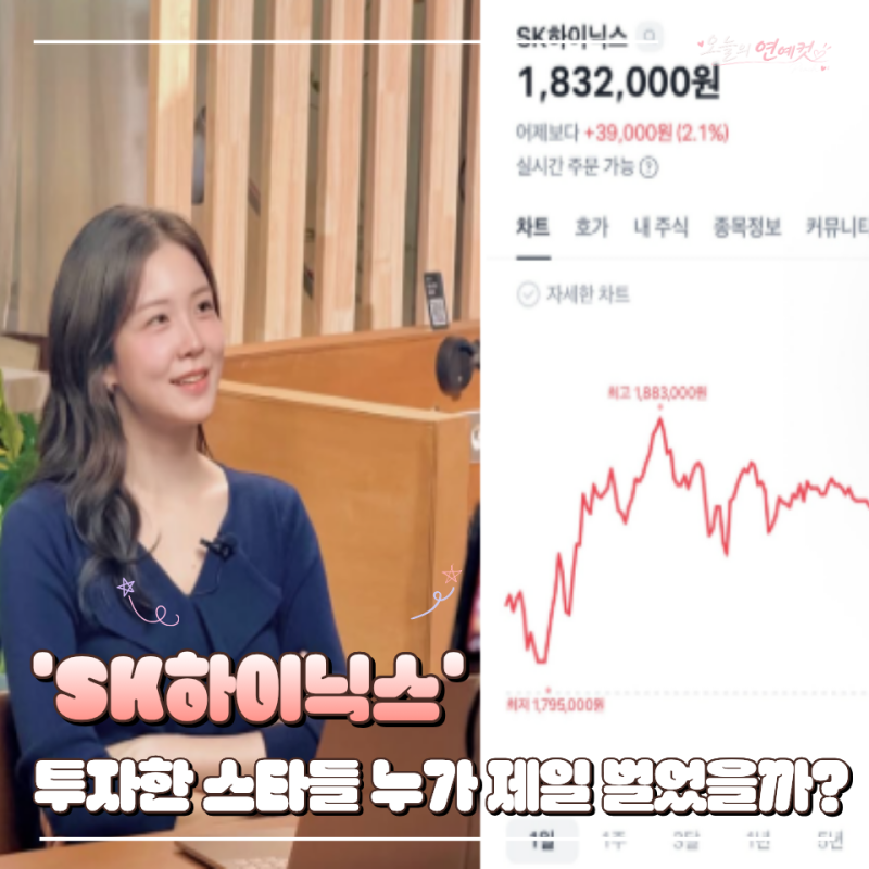 SK하이닉스 주식 산 연예인 TOP5 전원주보다 장예원 수익률이 더 의외네요