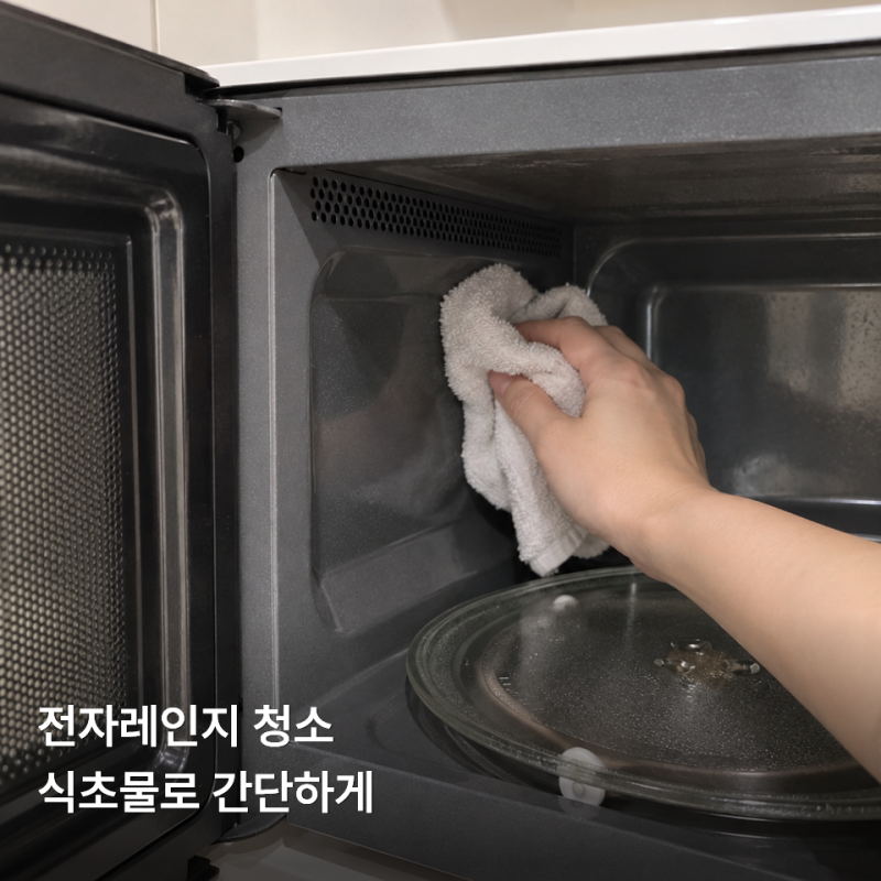 전자레인지 청소방법 식초로 묵은때 쉽게 닦는 법, 청소주기까지